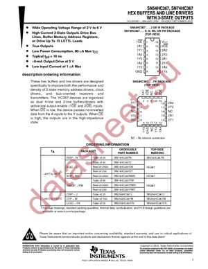 SN74HC367PWRG4 datasheet  